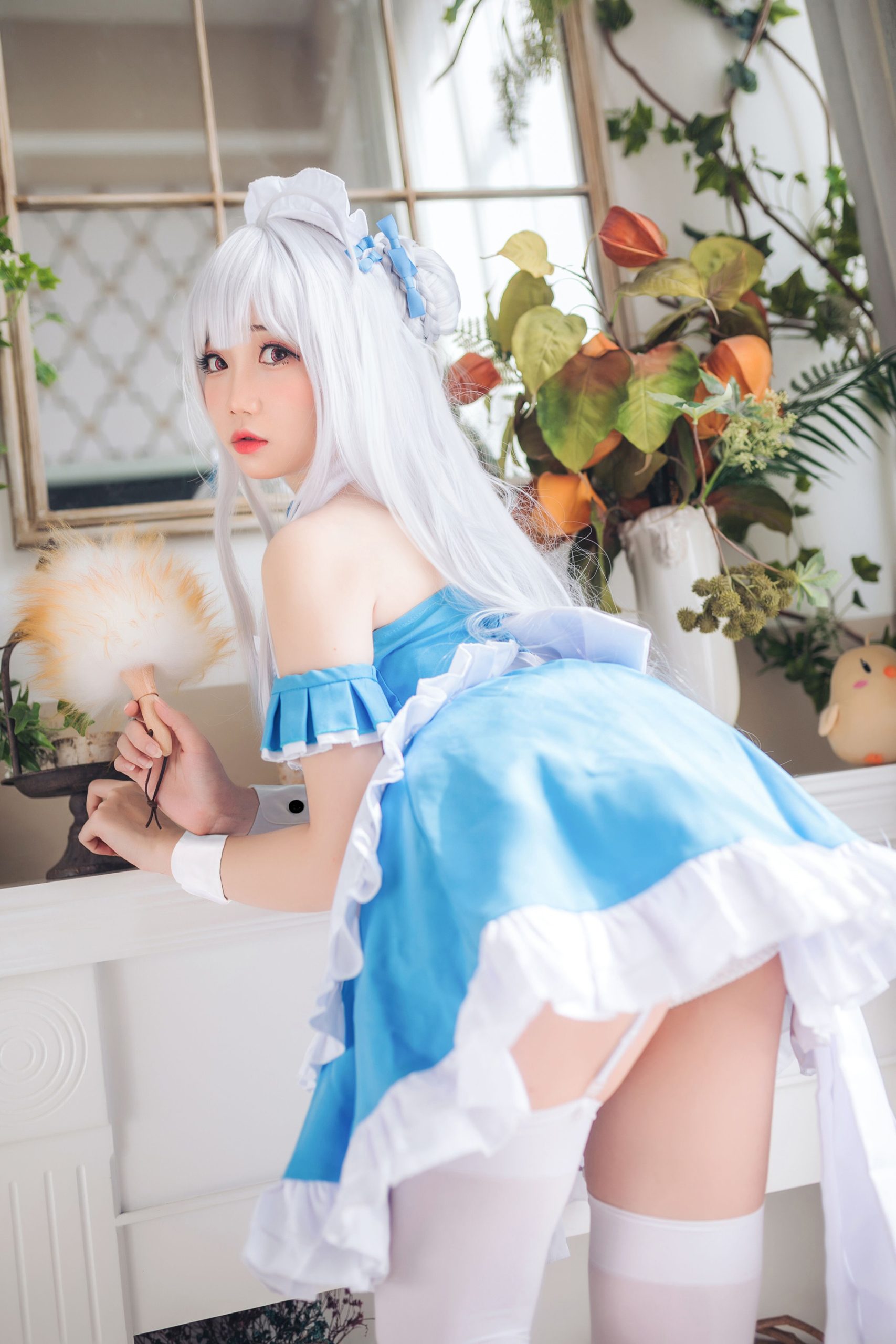 [网红Coser]焖焖碳 NO.04 小天鹅女仆摄影图集百度云下载