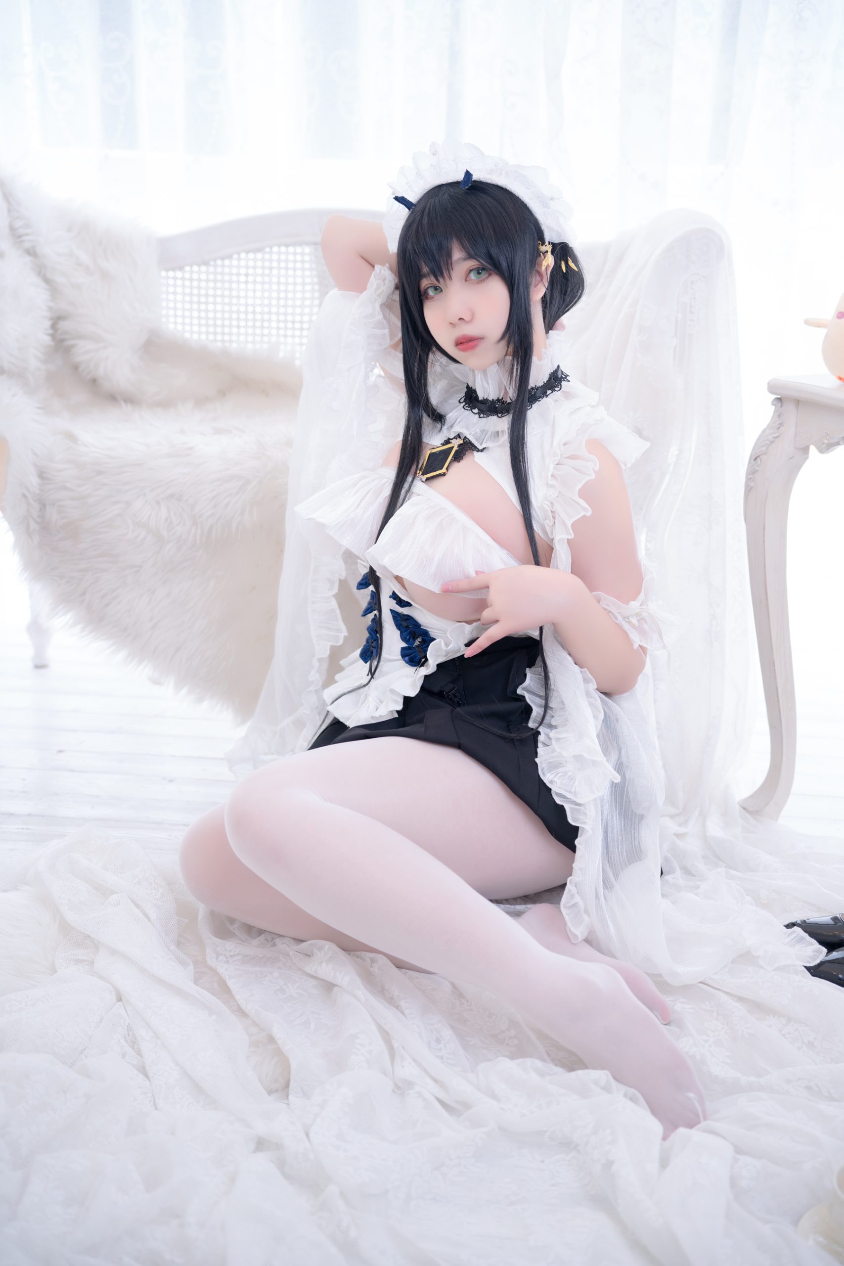 [网红Coser]Meroko_魅瞳 - NO.03 碧蓝航线 不挠女仆没干劲的小姐姐摄影图集百度云下载