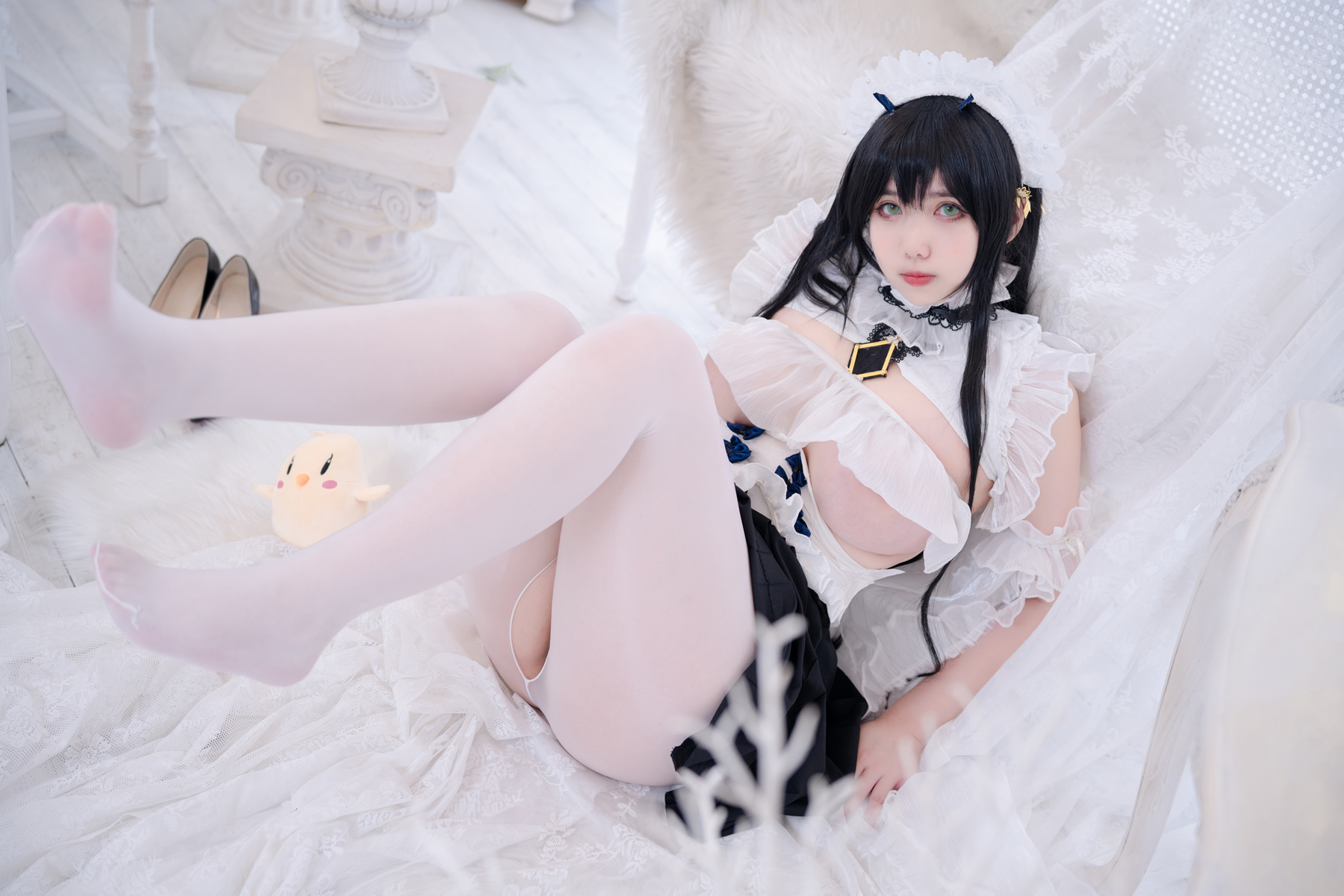 [网红Coser]Meroko_魅瞳 - NO.03 碧蓝航线 不挠女仆没干劲的小姐姐摄影图集百度云下载