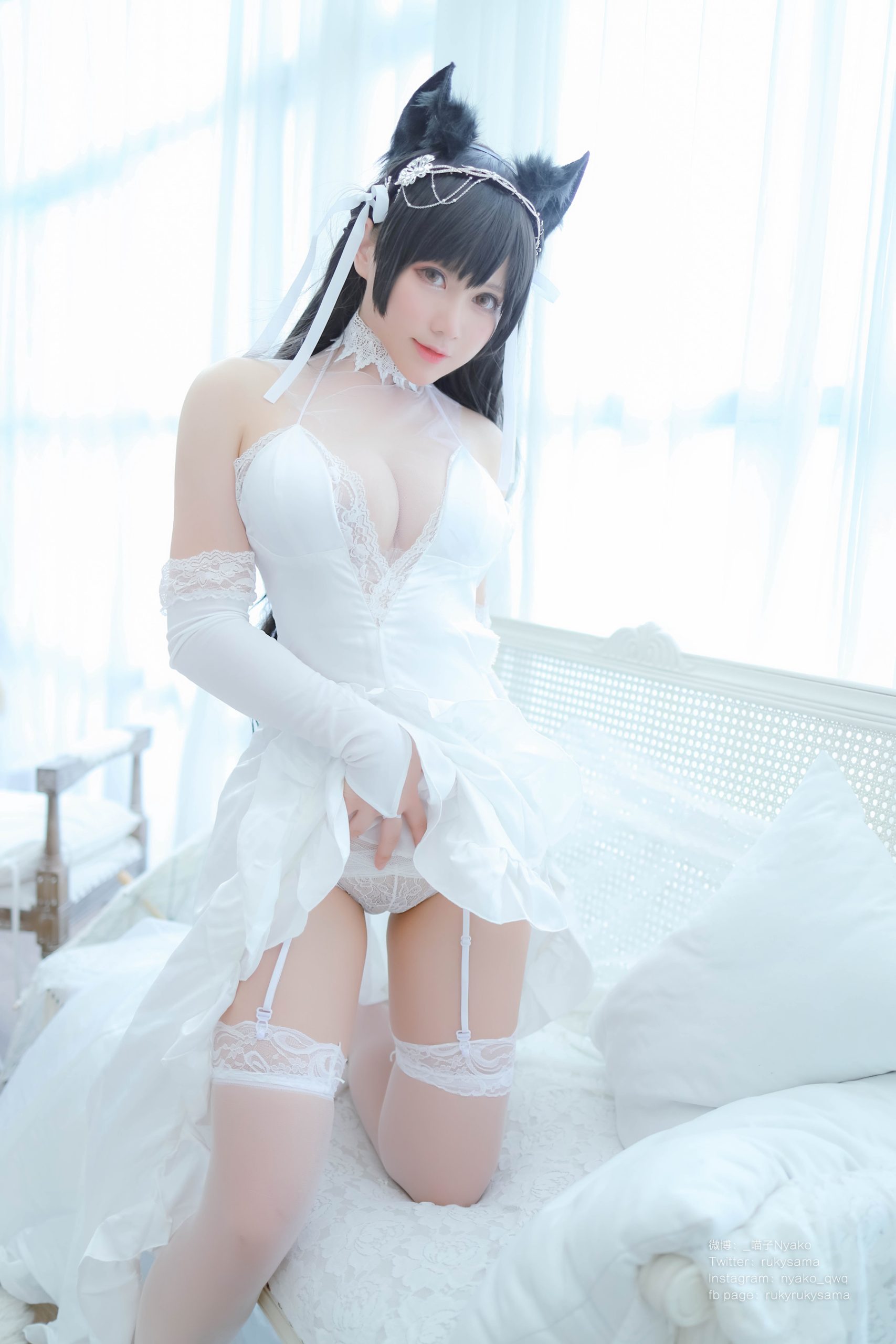 [网红Coser]Nyako喵子NO.040 爱宕婚纱 摄影图集百度云下载