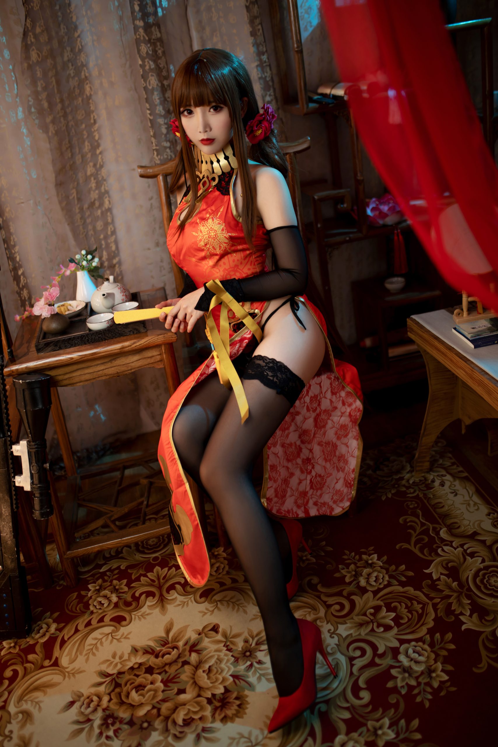 [网红Coser]面饼仙儿 NO.117 DSR-50红牡丹 摄影图集百度云下载