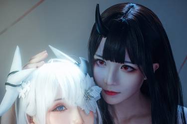 [网红Coser]焖焖碳 NO.05 &Tomoyo酱 碧蓝航线 埃姆登 双黑白夜之主 [29P-328MB]摄影图集百度云下载